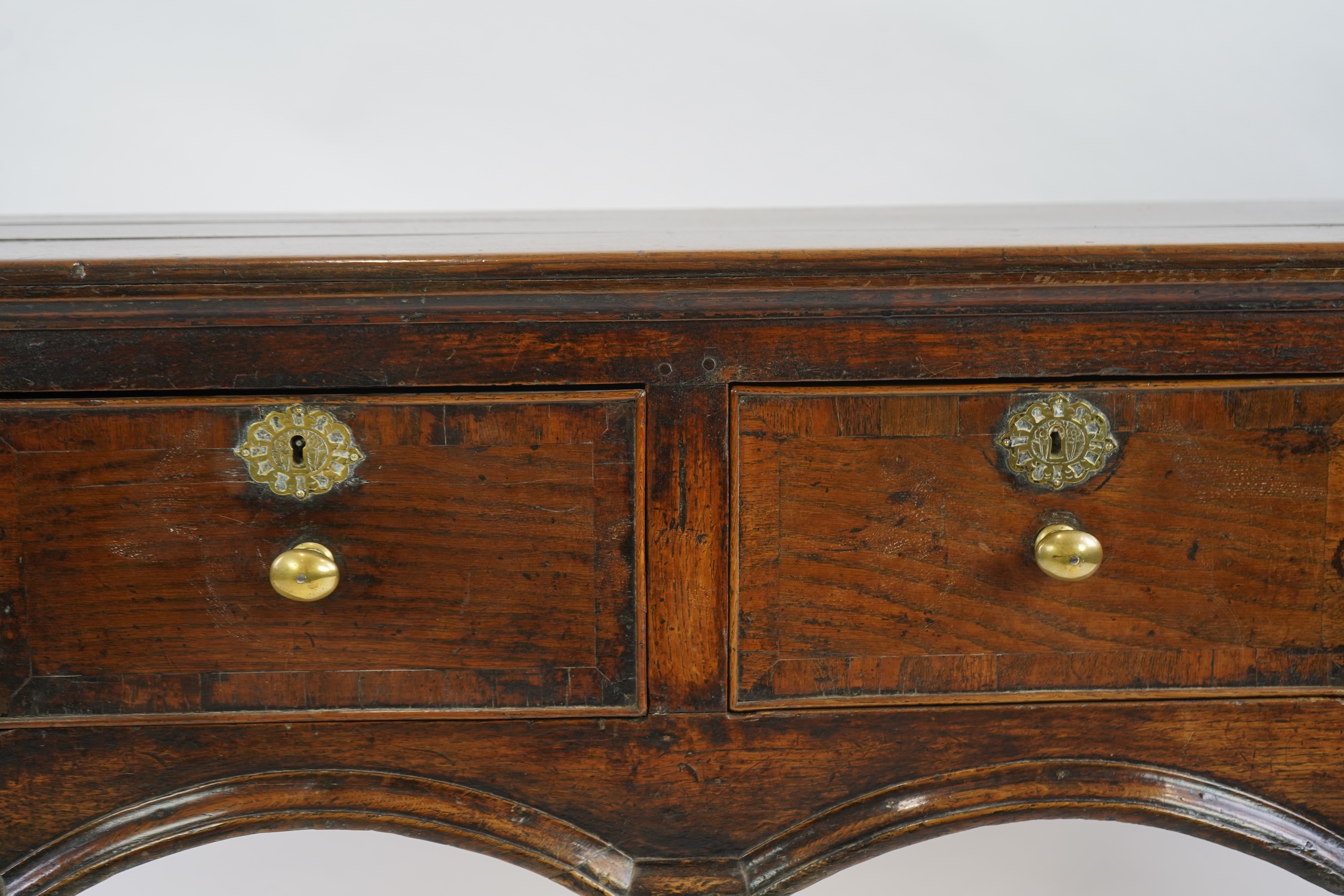 A William and Mary oak low dresser